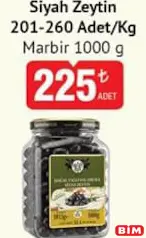 MARBİR SİYAH ZEYTİN 1 KG fiyat ve kampanya bilgisi